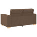 Set de canapele cu perne, 2 piese, maro, textil - WALTI WALTI