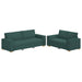 Set de canapele cu perne, 2 piese, verde închis, textil - WALTI WALTI