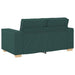 Set de canapele cu perne, 2 piese, verde închis, textil - WALTI WALTI