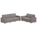 Set de canapea cu perne, 2 piese, gri taupe, material textil - WALTI WALTI