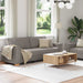 Set de canapea cu perne, 2 piese, gri taupe, material textil - WALTI WALTI
