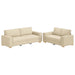Set de canapele cu perne, 2 piese, crem, textil - WALTI WALTI