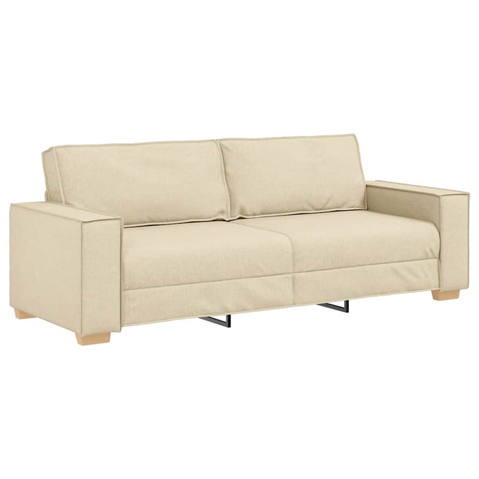 Set de canapele cu perne, 2 piese, crem, textil - WALTI WALTI