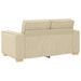 Set de canapele cu perne, 2 piese, crem, textil - WALTI WALTI