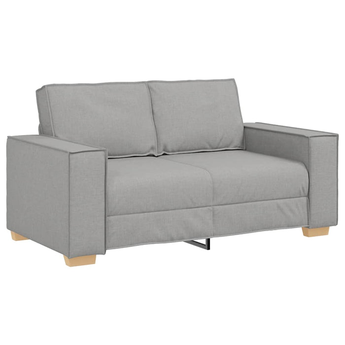 Set de canapele cu perne, 2 piese, gri nor, textil WALTI