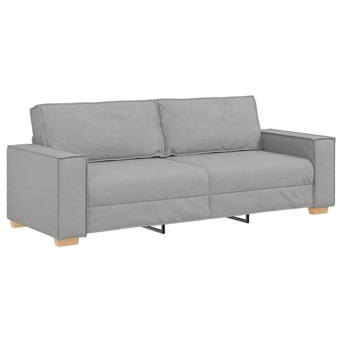 Set de canapele cu perne, 2 piese, gri nor, textil WALTI