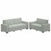 Set de canapele cu perne, 2 piese, gri deschis, catifea - WALTI WALTI