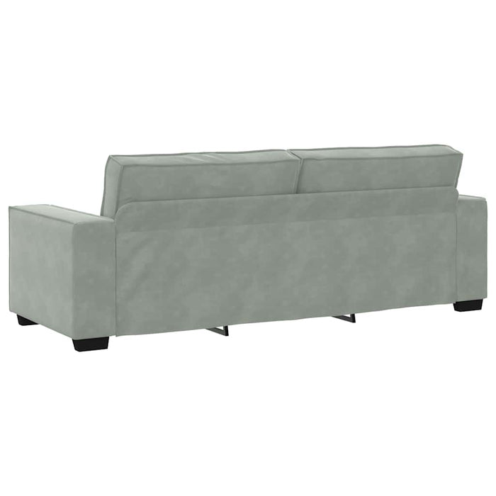 Set de canapele cu perne, 2 piese, gri deschis, catifea - WALTI WALTI