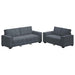 Set de canapele cu perne, 2 piese, gri închis, catifea - WALTI WALTI