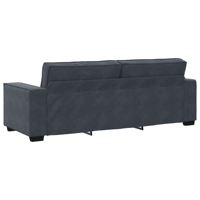 Set de canapele cu perne, 2 piese, gri închis, catifea - WALTI WALTI