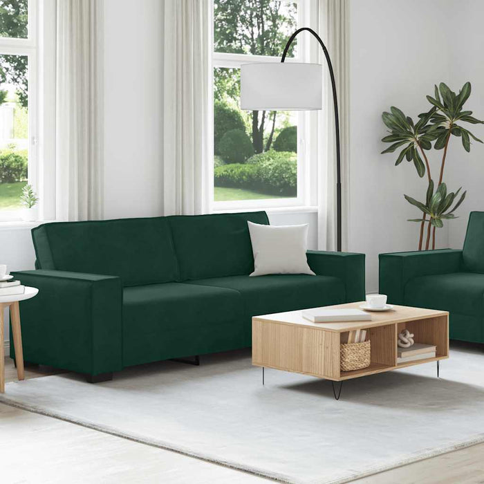 Set de canapele cu perne, 2 piese, verde închis, catifea - WALTI WALTI