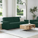 Set de canapele cu perne, 2 piese, verde închis, catifea - WALTI WALTI
