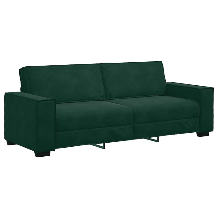 Set de canapele cu perne, 2 piese, verde închis, catifea - WALTI WALTI