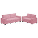 Set de canapele cu perne, 2 piese, roz, catifea - WALTI WALTI