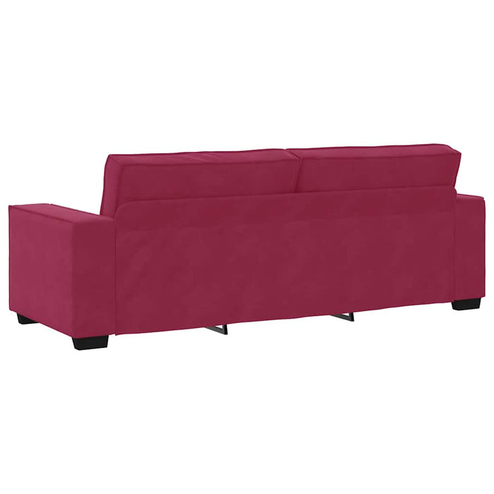 Set canapele cu perne, 2 piese, roșu vin, catifea - WALTI WALTI