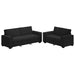 Set de canapele cu perne, 2 piese, negru, catifea - WALTI WALTI