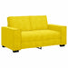 Set de canapele cu perne, 2 piese, galben, catifea - WALTI WALTI