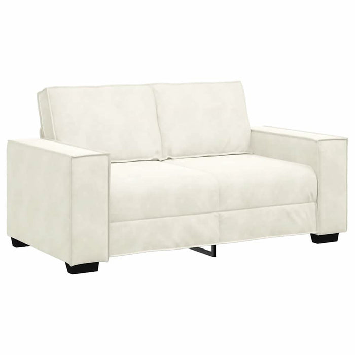 Set de canapele cu perne, 2 piese, crem, catifea WALTI