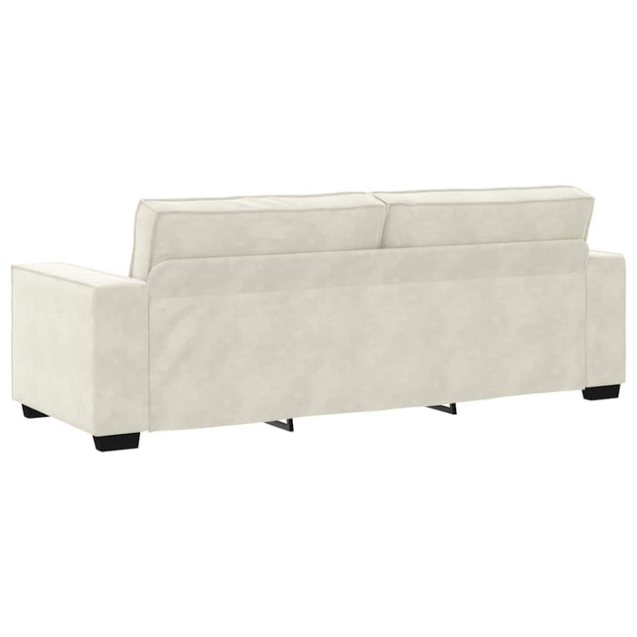 Set de canapele cu perne, 2 piese, crem, catifea WALTI
