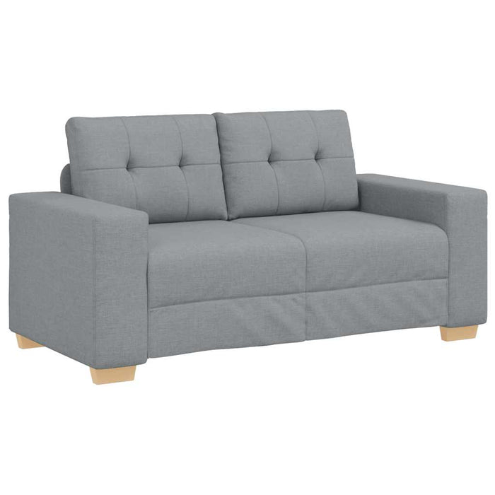 Set canapele 2 piese cu perne gri deschis, material textil - WALTI WALTI