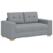 Set canapele 2 piese cu perne gri deschis, material textil - WALTI WALTI