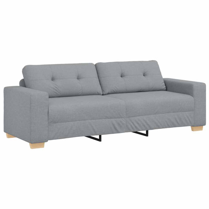 Set canapele 2 piese cu perne gri deschis, material textil - WALTI WALTI