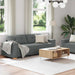 Set canapele 2 piese cu perne gri închis, material textil - WALTI WALTI