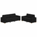 Set canapele 2 piese cu perne, material textil negru - WALTI WALTI