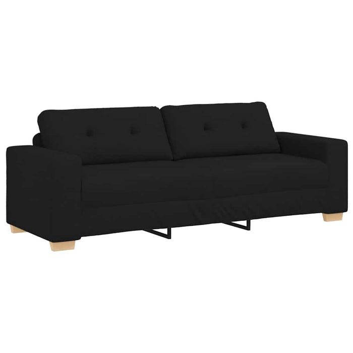Set canapele 2 piese cu perne, material textil negru - WALTI WALTI