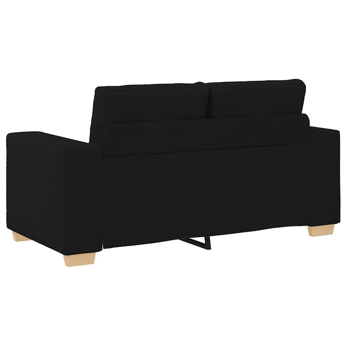 Set canapele 2 piese cu perne, material textil negru - WALTI WALTI