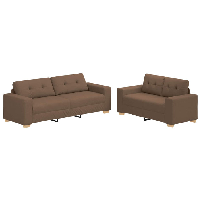 Canapea 2 pcs Maro 221 x 80 x 80 cm Material textil din in WALTI