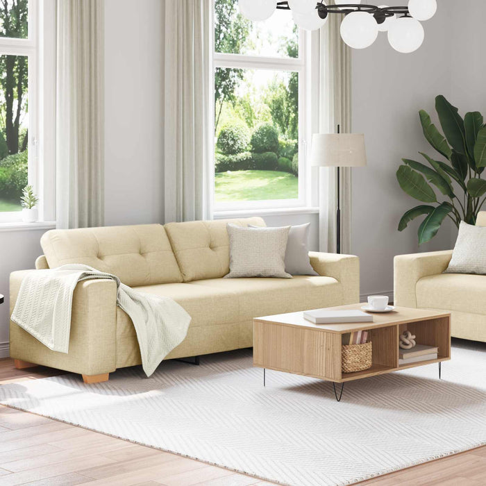 Canapea 2 pcs Crem 221 x 80 x 80 cm Material textil din in WALTI