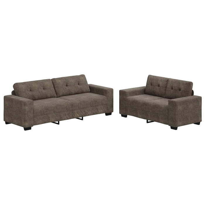 Canapea 2 pcs Gri închis 221 x 80 x 80 cm țesătură WALTI