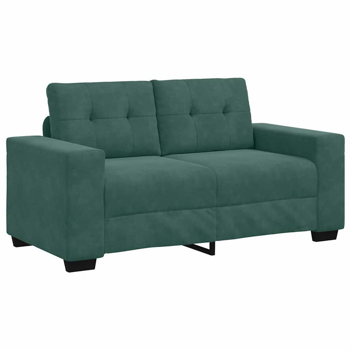 Canapea 2 pcs Verde închis 221 x 80 x 80 cm Catifea WALTI