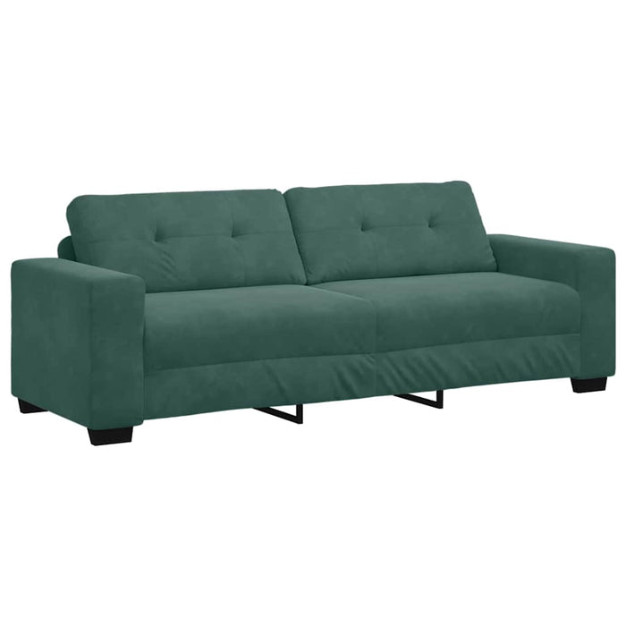 Canapea 2 pcs Verde închis 221 x 80 x 80 cm Catifea WALTI