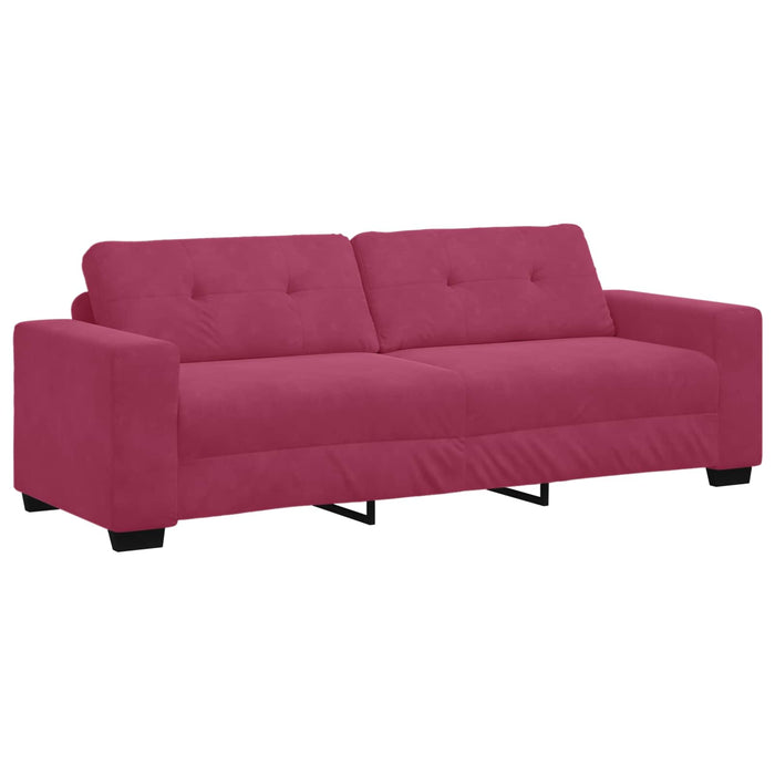 Canapea 2 pcs Roșu Vin 221 x 80 x 80 cm Catifea WALTI