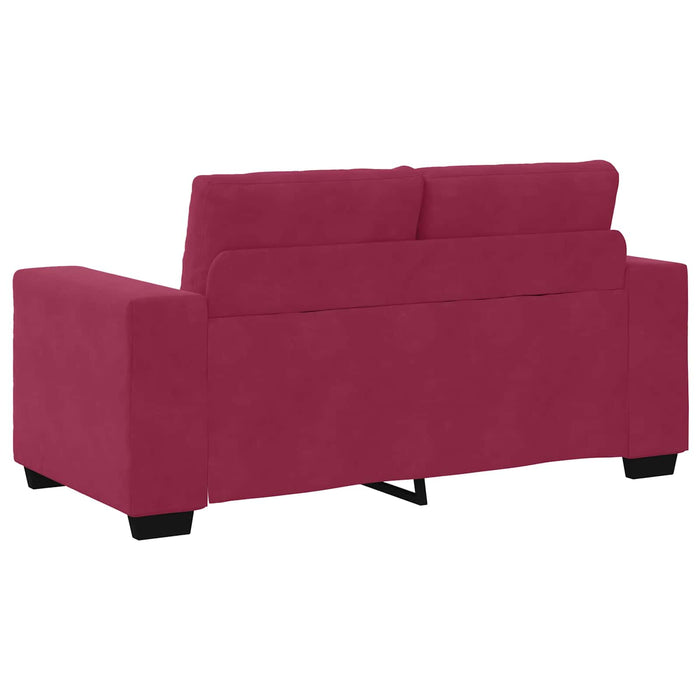 Canapea 2 pcs Roșu Vin 221 x 80 x 80 cm Catifea WALTI