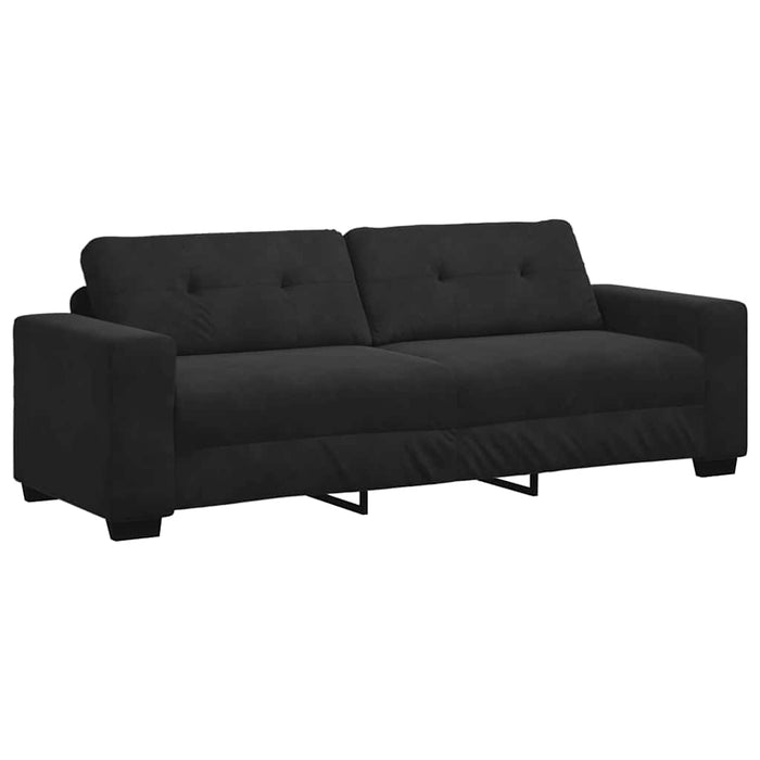 Set canapele 2 piese cu perne catifea neagră - WALTI WALTI