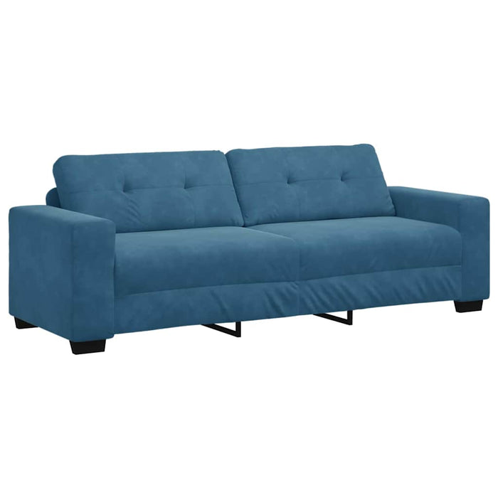 Canapea 2 pcs albastru 221 x 80 x 80 cm Catifea WALTI