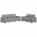Set de canapele cu perne, 2 piese, gri deschis, textil - WALTI WALTI