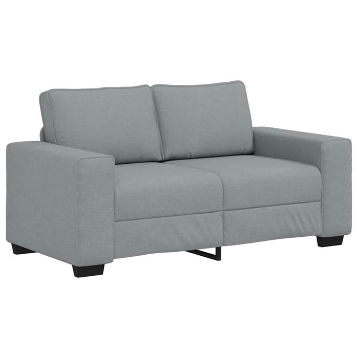 Set de canapele cu perne, 2 piese, gri deschis, textil - WALTI WALTI