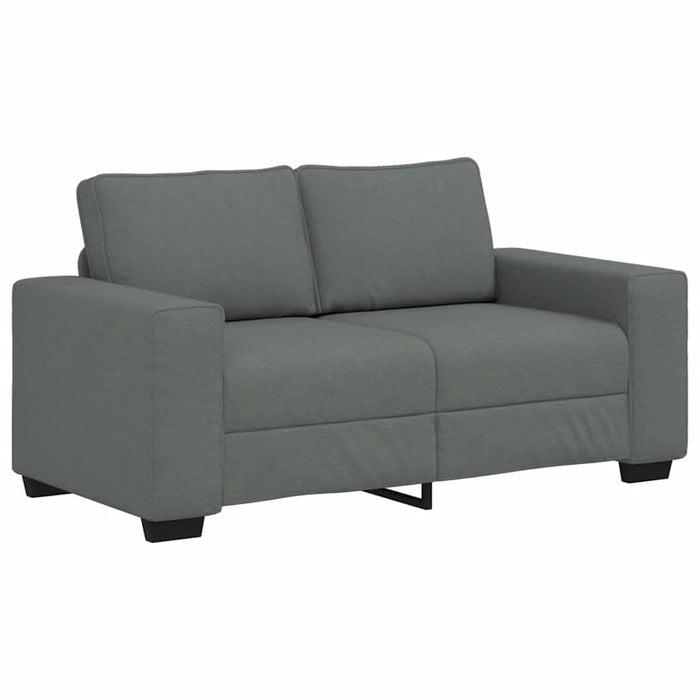 Set de canapele cu perne, 2 piese, gri închis, textil - WALTI WALTI