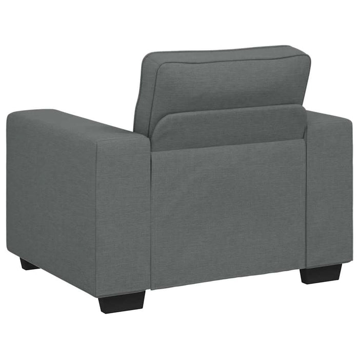 Set de canapele cu perne, 2 piese, gri închis, textil - WALTI WALTI