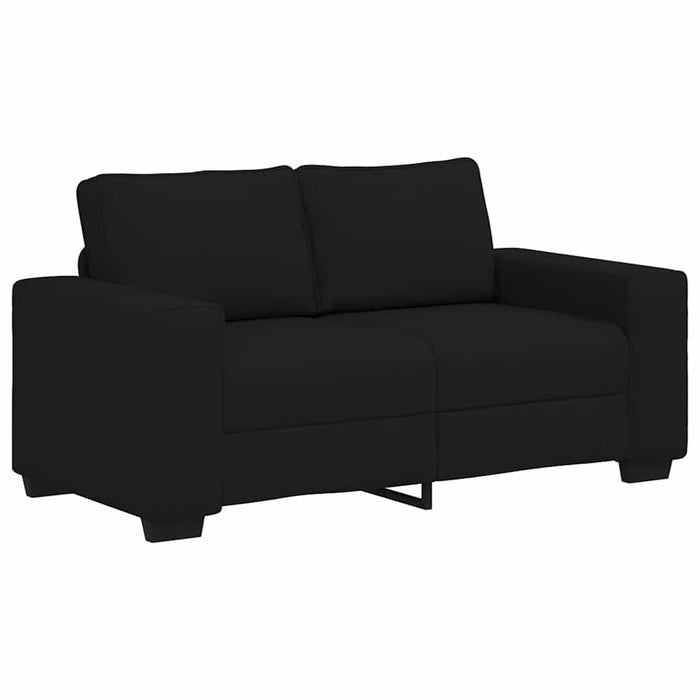 Set de canapele cu perne, 2 piese, negru, textil - WALTI WALTI