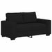Set de canapele cu perne, 2 piese, negru, textil - WALTI WALTI