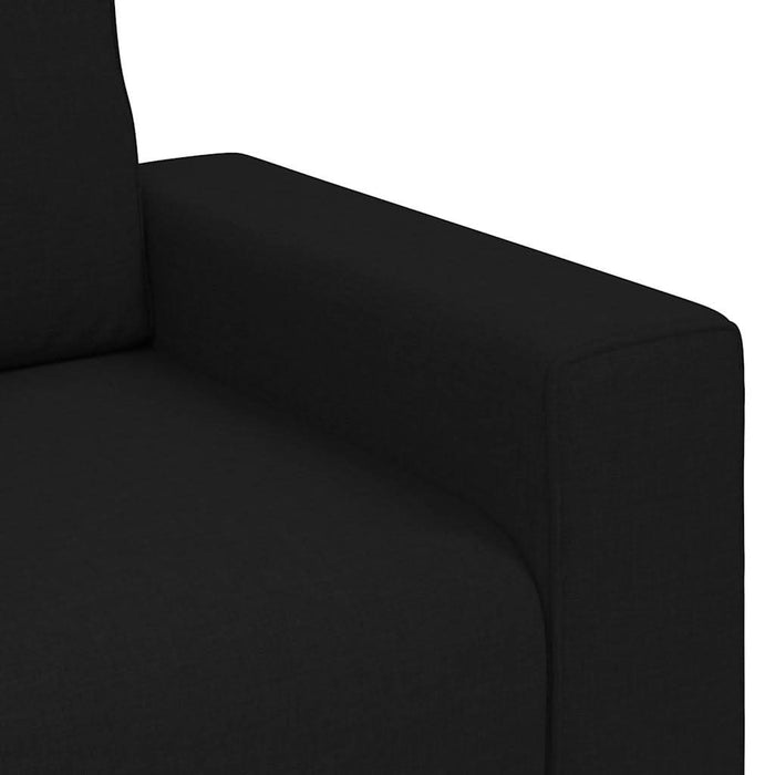 Set de canapele cu perne, 2 piese, negru, textil - WALTI WALTI