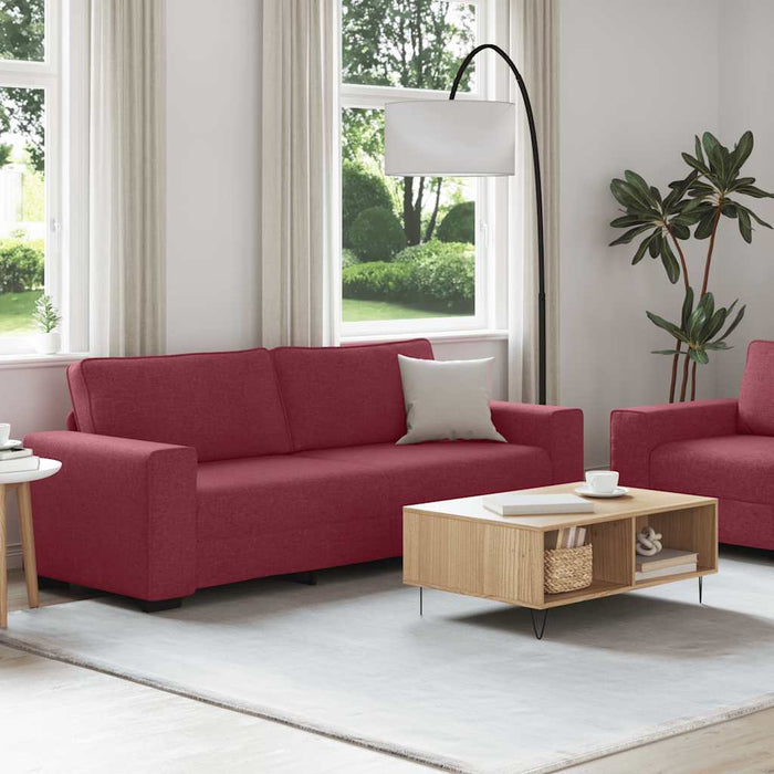 Set canapea cu perne, 2 piese, roșu vin, material textil - WALTI WALTI