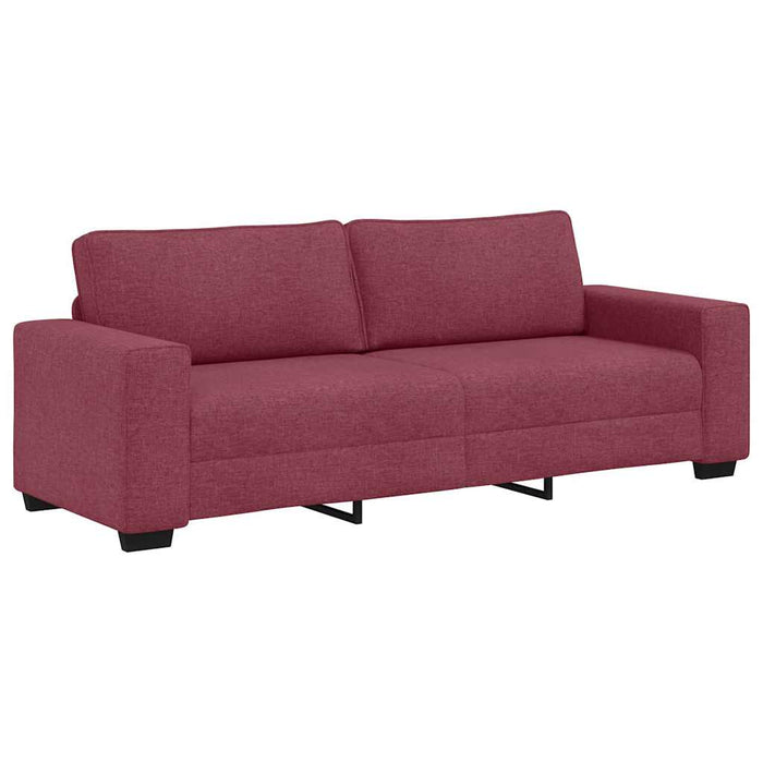 Set canapea cu perne, 2 piese, roșu vin, material textil - WALTI WALTI
