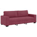 Set canapea cu perne, 2 piese, roșu vin, material textil - WALTI WALTI