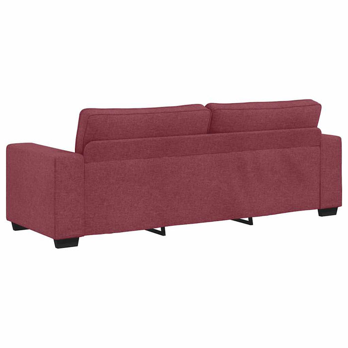 Set canapea cu perne, 2 piese, roșu vin, material textil - WALTI WALTI